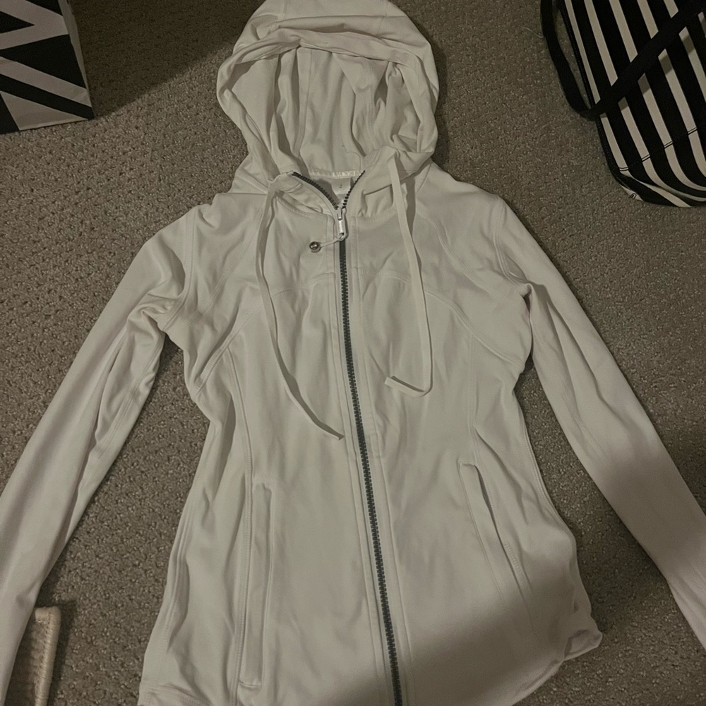 White Define Hooded Jacket Nulu